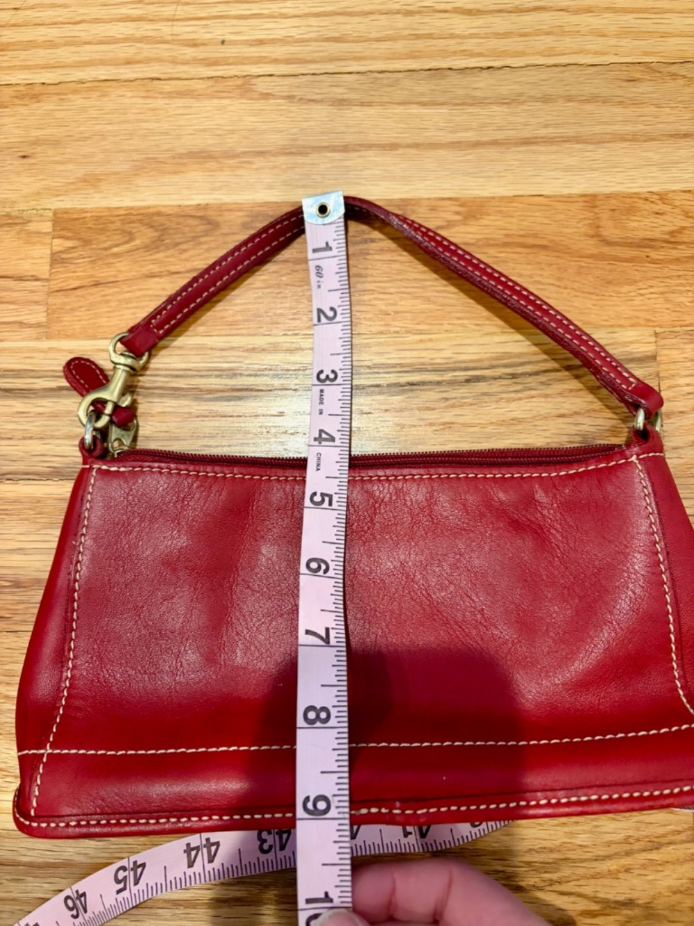 Vintage Coach Demi Red Leather Baguette Shoulder Bag Y2K Costa Rica - Picture 3 of 7
